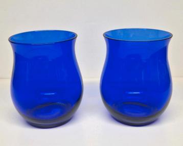C. de Lorm Glasfabriek Leerdam kobaltblauwe waterbekers 1920 beschikbaar voor biedingen