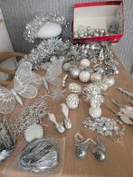 kerstballen en toebehoren. Zilver, Diversen, Kerst, Ophalen, Gebruikt