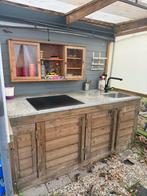 Buitenkeuken met marmeren blad en kookplaat, Ophalen, Gebruikt, Zelf gemaakt, Gas