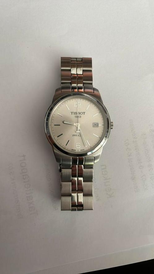 Tissot pr 100, Sieraden, Tassen en Uiterlijk, Horloges | Heren, Zo goed als nieuw, Polshorloge, Overige merken, Staal, Staal, Ophalen of Verzenden