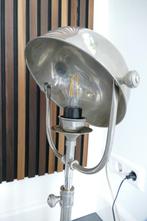 Retro chromen bol vloerlamp, Gebruikt, Ophalen of Verzenden, Minder dan 100 cm, Metaal