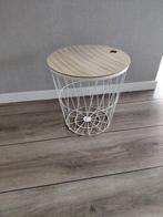 Leuke bijzettafel / mand, Huis en Inrichting, Tafels | Bijzettafels, Minder dan 45 cm, Minder dan 55 cm, Rond, Ophalen of Verzenden