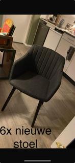 6 nieuwe stoelen nog in verpakking, Huis en Inrichting, Stoelen, Ophalen, Hout, Nieuw, Grijs