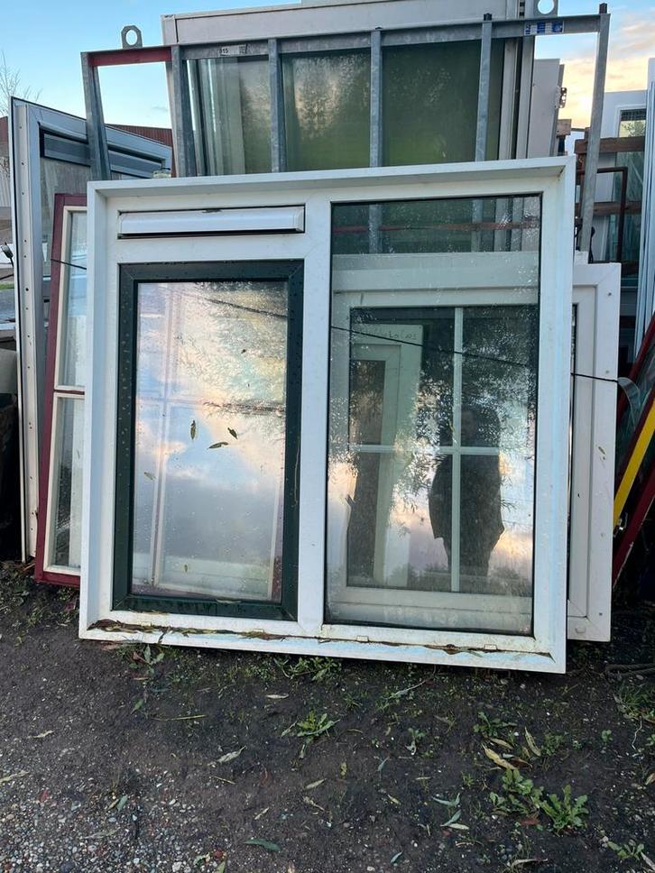 Kozijnen . ramen .kunstofkozijnen ., Doe-het-zelf en Verbouw, Kozijnen en Schuifpuien, Gebruikt, Raamkozijn, Aluminium, Ophalen of Verzenden