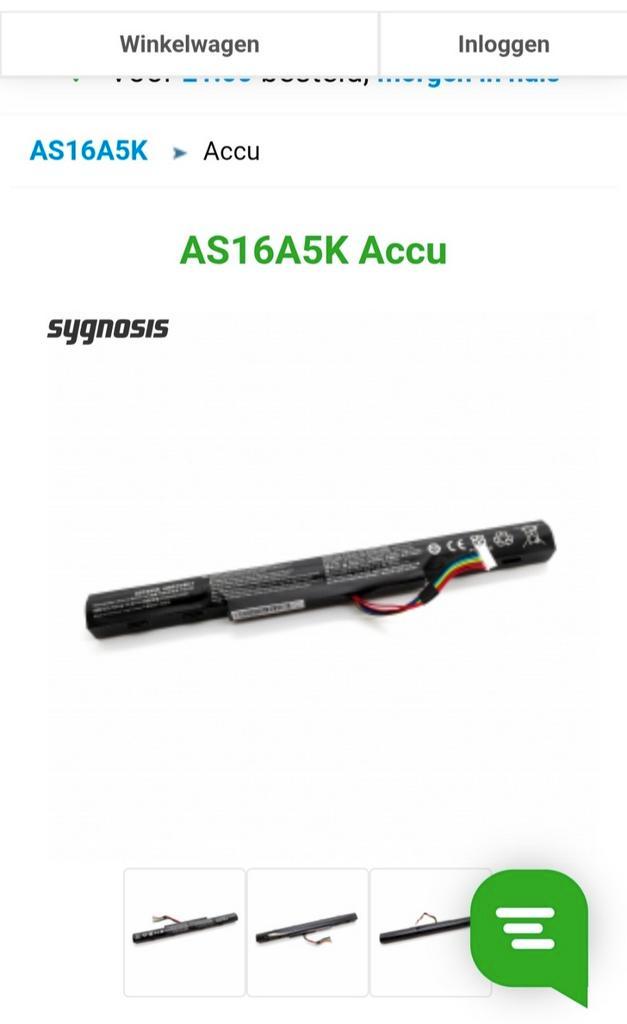 Nieuwe accu AS16A5K voor Acer Aspire te koop, Computers en Software, Accu's en Batterijen, Zo goed als nieuw, Ophalen