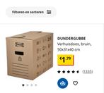 IKEA Dundergubbe Verhuisdoos 10 st, Doe-het-zelf en Verbouw, Kratten en Dozen, Ophalen, Doos, 40 tot 60 cm, 50 tot 75 cm