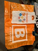 3 Blokker logo plastic nylon oranje en wit zakken Tassen Set, Ophalen of Verzenden, Gebruikt