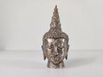 Boeddha hoofd, verzilverd, Thailand, midden 20e eeuw, Ophalen of Verzenden, Koper