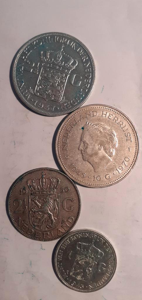 Nederlandse munten., Postzegels en Munten, Munten | Nederland, 2½ gulden, Koningin Juliana, Ophalen of Verzenden