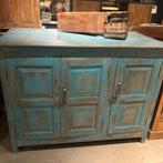 India Dressoir - GOEDKOOP - met en zonder glas - Gekleurd !!, 100 tot 150 cm, Met klep(pen), Nieuw, Ophalen of Verzenden