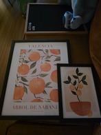 Oranje boom kunst prints, Minder dan 50 cm, Oorspronkelijke maker, Ophalen of Verzenden, Minder dan 50 cm