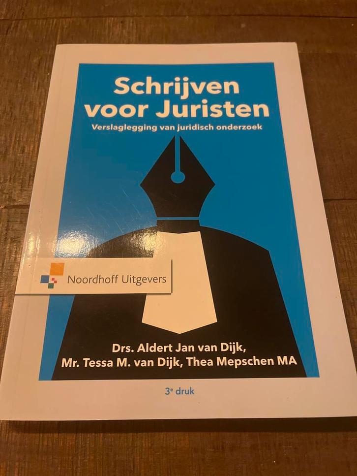 Schrijven voor Juristen 3e druk, Boeken, Taal | Overige Talen, Zo goed als nieuw, Non-fictie, Ophalen of Verzenden