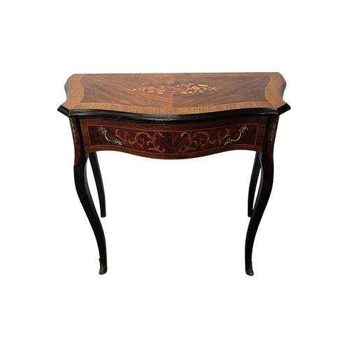 Klassieke wandtafel met ingelegd blad en lade, 20ste eeuw, Antiek en Kunst, Antiek | Meubels | Tafels, Ophalen