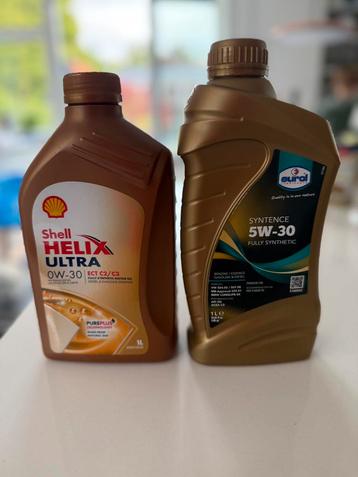 Shell helix ultra ow-30 & Eurol syntence 5W-30 beschikbaar voor biedingen