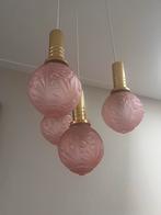 Vintage Art Nouveau Lamp met Reserve Bol, Ophalen of Verzenden, Gebruikt, Glas, Minder dan 50 cm