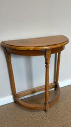 Sitetable eikenhout halfrond B60xD30xH68 cm., bijzettafeltje, Huis en Inrichting, Tafels | Sidetables, Ophalen, Gebruikt, 50 tot 100 cm