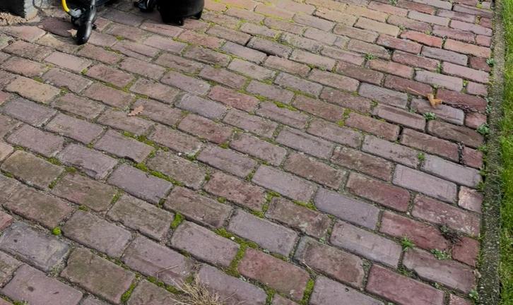 Gebakken dikformaat klinkers – 21 m2 – rood/bruin – gebruikt, Tuin en Terras, Tegels en Klinkers, Gebruikt, Klinkers, Keramiek