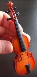 vintage Viool Miniatuur Houten model Ondersteuning en Case, Ophalen of Verzenden