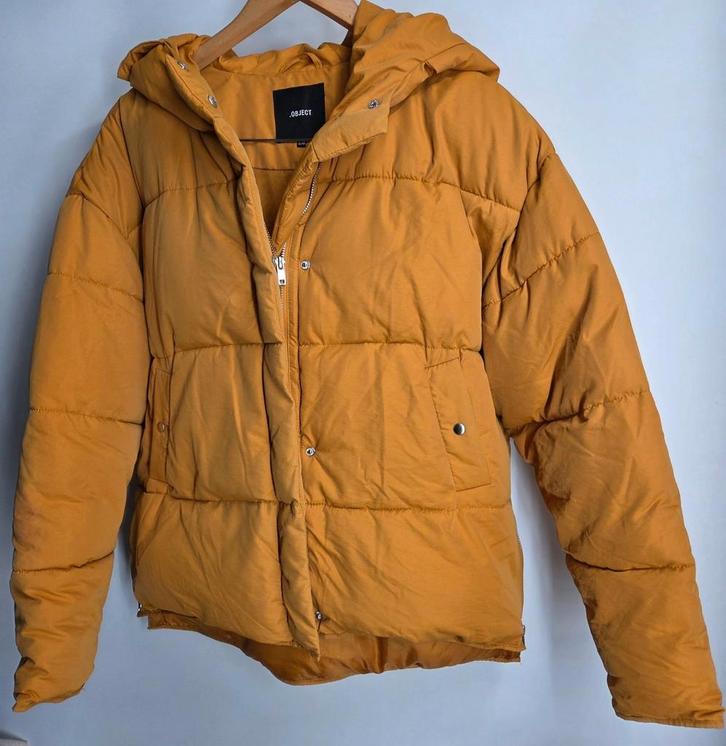 Object winterjas maat S/M donkergeel, Kleding | Dames, Jassen | Winter, Zo goed als nieuw, Maat 36 (S), Geel, Ophalen of Verzenden
