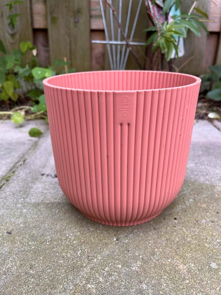 Elho Bloempot Vibes Fold - Roze, Tuin en Terras, Bloempotten, Gebruikt, Kunststof, Binnen, Minder dan 40 cm, Minder dan 25 cm