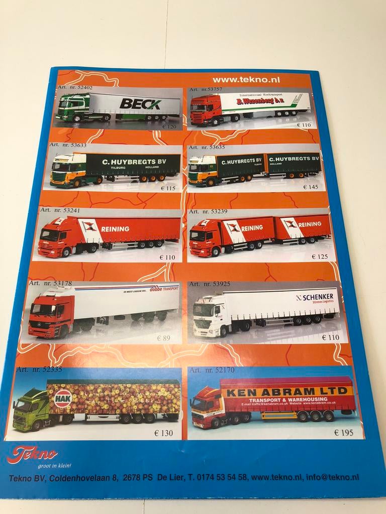 Tekno nieuwsbrief 2004, Hobby en Vrije tijd, Modelauto's | 1:50, Ophalen of Verzenden, Zo goed als nieuw, Overige typen, Tekno