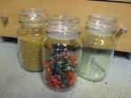 Glazen voorraadpotten, snoeppot, Ophalen of Verzenden, Zo goed als nieuw, Glas, Pot, Bus of Blik