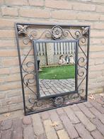 Spiegel metaal, Huis en Inrichting, Woonaccessoires | Spiegels, Ophalen, Vierkant, Zo goed als nieuw, Minder dan 100 cm