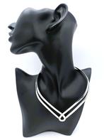Prachtig zilveren design spangcollier, 925 1e gehalte zilver, Gebruikt, Info@zilverwebsite.nl, Verzenden, Zilverwebsite.nl