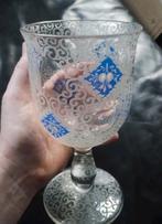 Prachtig Groot 19e eeuws geslepen kristallen bokaal Boheems, Antiek en Kunst, Antiek | Glas en Kristal, Verzenden
