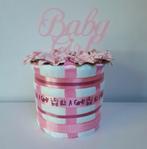 Roze luiertaartje Baby Girl voor een Babyshower of geboorte, Ophalen of Verzenden, Nieuw