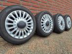 Fiat 500 Lichtmetalen Velgen met Zomerbanden, Auto-onderdelen, Banden en Velgen, Ophalen, Gebruikt, 15 inch, Banden en Velgen