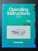 Panasonic NV-788 - vhs - gebruiksaanwijzing, Gebruikt, Ophalen of Verzenden, Nvt, VHS-speler of -recorder