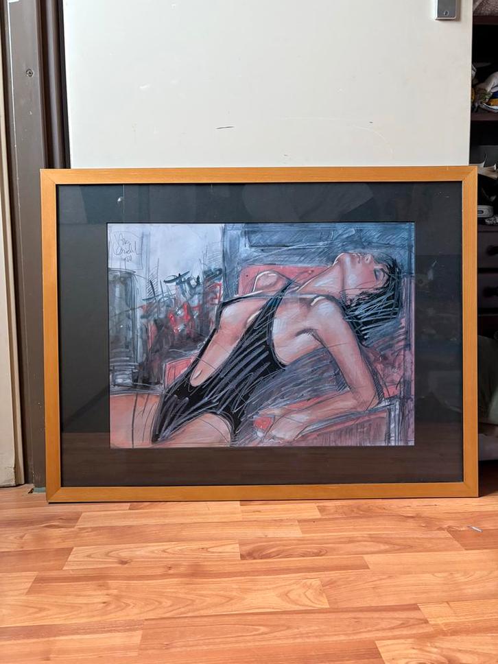 Nico Vrielink - Figuratieve Tekening, Antiek en Kunst, Kunst | Tekeningen en Foto's, Ophalen