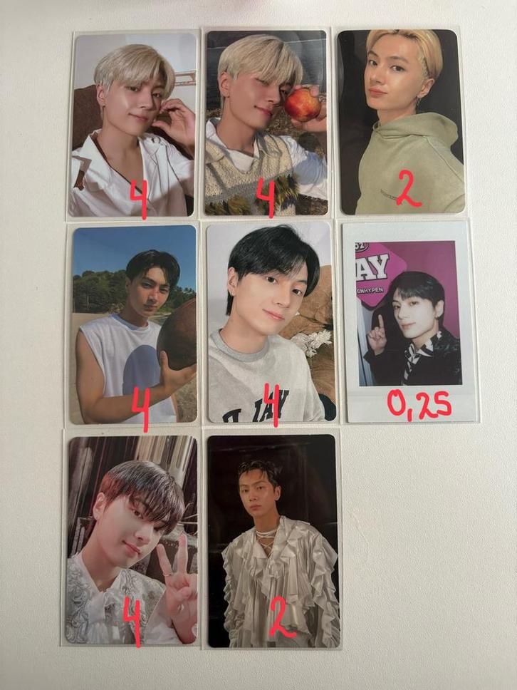 Enhypen photocards (meerdere slides), Verzamelen, Muziek, Artiesten en Beroemdheden, Zo goed als nieuw, Foto of Kaart, Ophalen of Verzenden