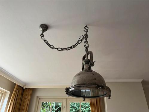 3 industriële hanglampen, Huis en Inrichting, Lampen | Hanglampen, Zo goed als nieuw, 75 cm of meer, Metaal, Ophalen of Verzenden