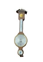 Antieke aneröide barometer - met thermometer en kompas, Ophalen, Gebruikt, Barometer