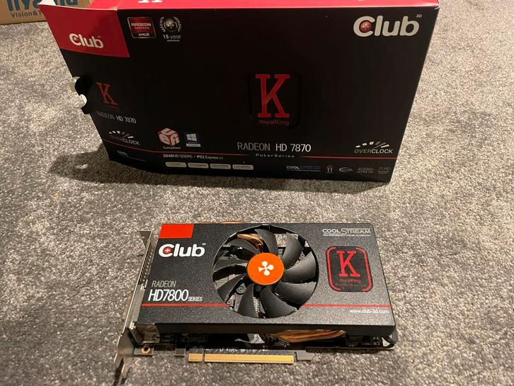 Radeon HD7870 videokaart, Computers en Software, Videokaarten, Gebruikt, AMD, PCI-Express 3.0, GDDR5, HDMI, DisplayPort, DVI, Ophalen of Verzenden