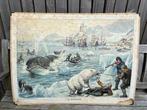 Schoolplaat Jetses Ter Walvischvaart, Antiek en Kunst, Antiek | Schoolplaten, Ophalen, Geschiedenis