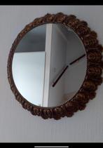 Ronde Spiegel met goudkleurige sierrand, Ophalen, Minder dan 50 cm, Gebruikt, Rond