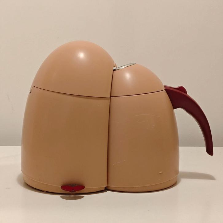 Vintage Alessi Philips koffiezetapparaat, Witgoed en Apparatuur, Koffiezetapparaten, Gebruikt, Gemalen koffie, Koffiemachine, 4 tot 10 kopjes