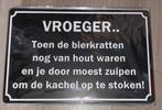 metalen wand tekst decoratie bordjes Nieuw Mancave cafe, Ophalen of Verzenden, Nieuw