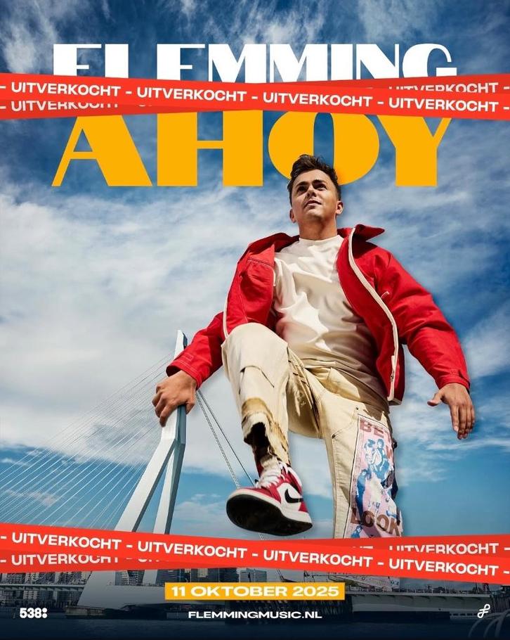 4 kaartjes staanplaatsen Flemming 11 oktober Ahoy Rotterdam, Tickets en Kaartjes, Concerten | Nederlandstalig, Drie personen of meer