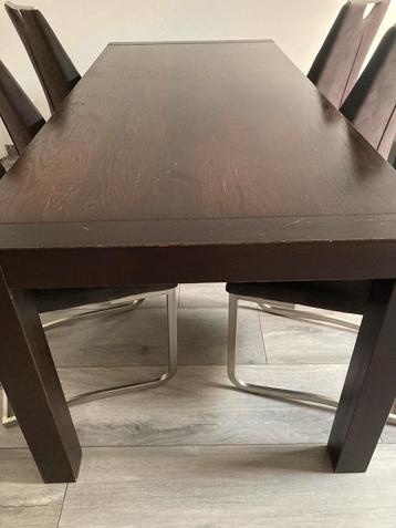 Eiken Eettafel Kers Kleur (90x200cm) beschikbaar voor biedingen