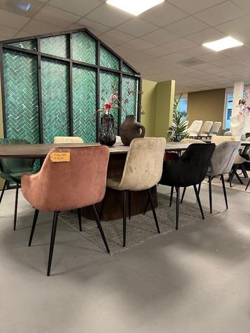 Velvet stoel - eetkamerstoel velours - 8 stoelen velvet beschikbaar voor biedingen