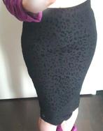 panther print koker stretch rok gothic rock punk rockabilly, Kleding | Dames, Verzenden, Zwart, Nümph, Zo goed als nieuw