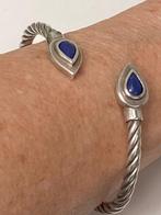 Antiek zilvere armband blauwe stenen, Sieraden, Tassen en Uiterlijk, Antieke sieraden, Ophalen of Verzenden, Zilver, Armband