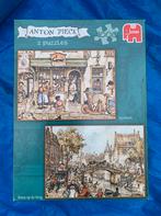 Anton Pieck Puzzel 2x1000 - Koets & Apotheek, Ophalen of Verzenden, 500 t/m 1500 stukjes, Zo goed als nieuw, Legpuzzel