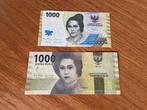 Indonesië: P154 + P 162 ( 2 x 1000 rupiah), Ophalen of Verzenden, Zuidoost-Azië, Los biljet