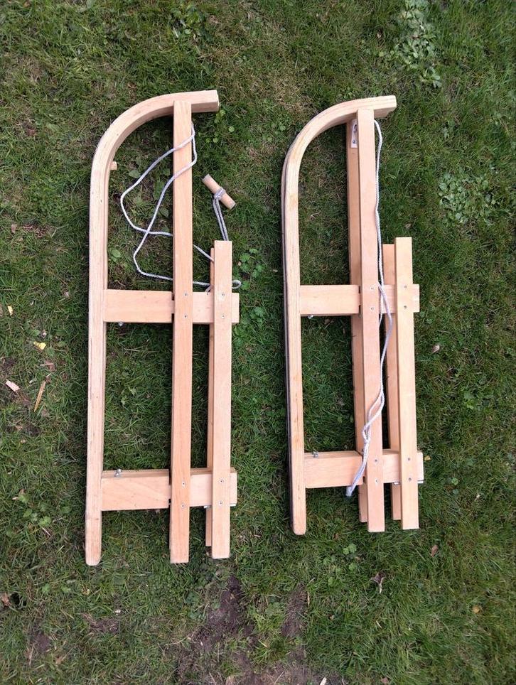 Houten Slee - Klassiek Winterplezier!, Kinderen en Baby's, Speelgoed | Buiten | Skelters, Gebruikt, Overige merken, Ophalen