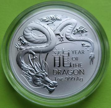 Lunar 2024 Dragon (RAM) - 1 oz zilver beschikbaar voor biedingen